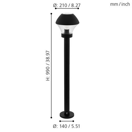 Eglo 33568 - Himennettävä LED-ulkovalaisin VERLUCCA-C 1xE27/9W/230V IP44