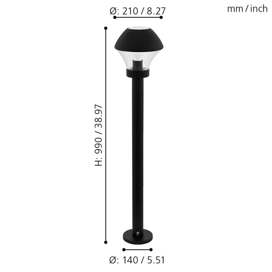 Eglo 33568 - Himennettävä LED-ulkovalaisin VERLUCCA-C 1xE27/9W/230V IP44