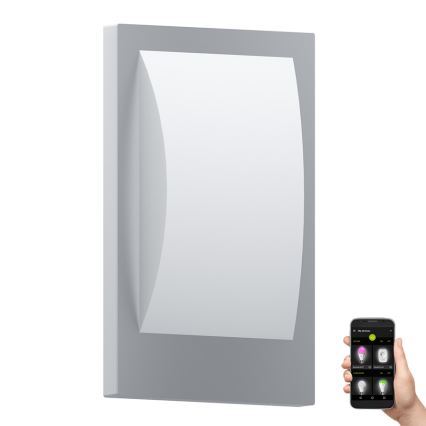 Eglo 33569 - LED-ulkoseinävalaisin VERRES-C 1xE27/9W/230V IP44 mattakromi