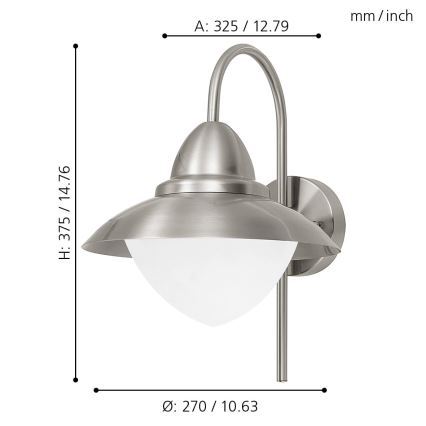 Eglo 33583 - SIDNEY LED RGBW ulkoseinävalaisin 1xE27/9W/230V IP44