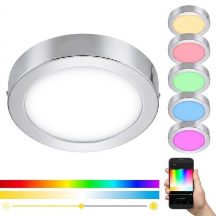 Eglo 33667 - LED RGBW himmennettävä kylpyhuoneen kattovalaisin FUEVA-C LED21W/230V halkaisija 30 cm IP44