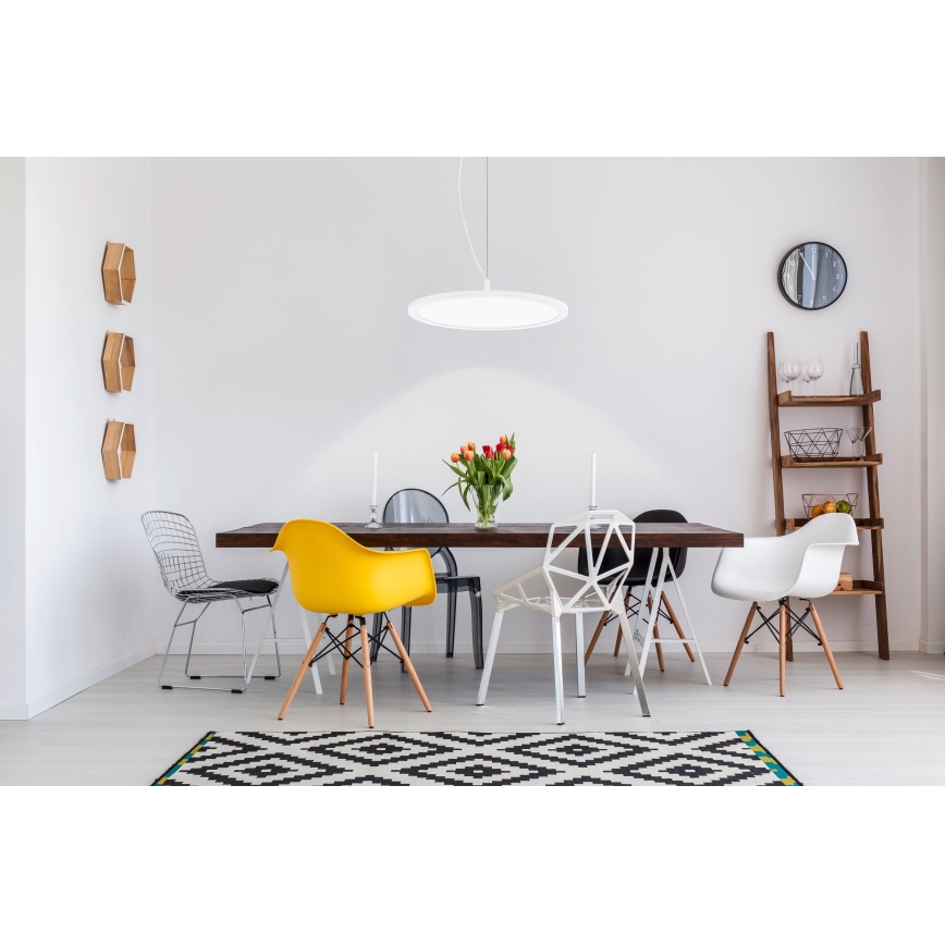 Eglo 33675 - LED RGBW Himmennettävä kattokruunu johdossa CERIGNOLA-C LED/21W/230V 2700-6500K + kauko-ohjaus