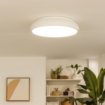 Eglo 33764 - LED RGBW himmennettävä kattovalaisin RIODEVA-C 1xLED/27W/230V 2700–6500K Ø 44,5 cm valkoinen