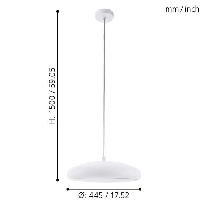 Eglo 33765 - LED RGBW Himmennettävä kattokruunu johdossa RIODEVA-C LED/27W/230V 2700-6500K valkoinen
