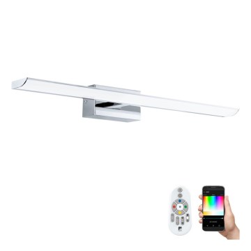 Eglo 33767 - LED RGBW himmennettävä kylpyhuoneen peilivalaisin TABIANO-C LED/15,6W/230V 2700-6500K 60,5 cm IP44 + kaukosäädin