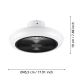 Eglo - LED Himmennettävä ceiling fan LED/25,5W/230V musta + kauko-ohjaus