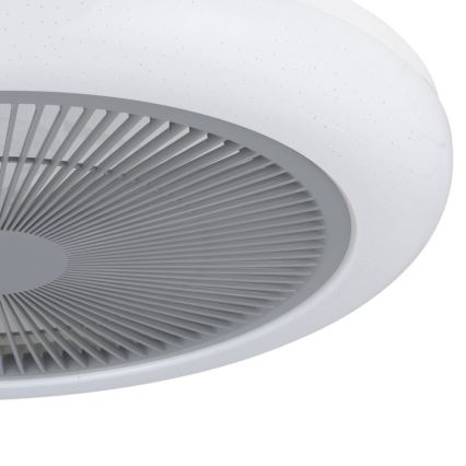 Eglo - LED Himmennettävä kattotuuletin LED/25,5W/230V harmaa + kauko-ohjaus