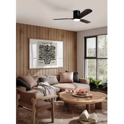 Eglo - himmennettävä LED-kattotuuletin LED/17W/230V 3000/4000/5000K Ø 132 cm musta + kaukosäädin