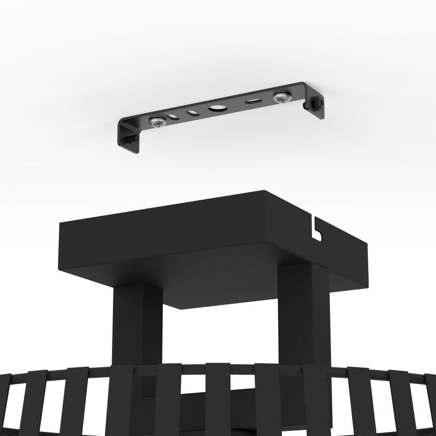 Eglo - Kattovalo 1xE27/40W/230V musta