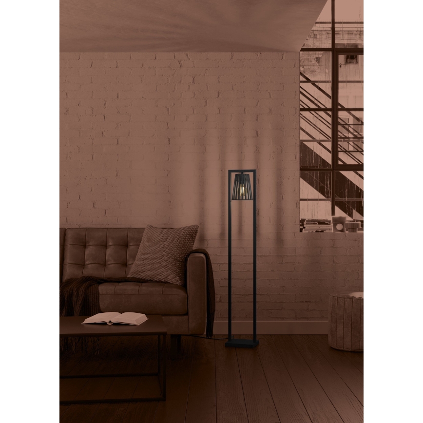 Eglo - Lattialamppu 1xE27/40W/230V musta