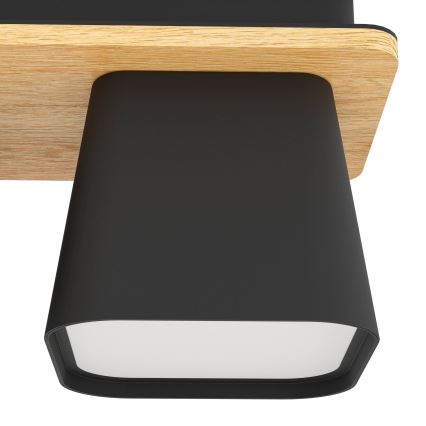 Eglo - Kattovalo 2xE27/40W/230V musta/ruskea