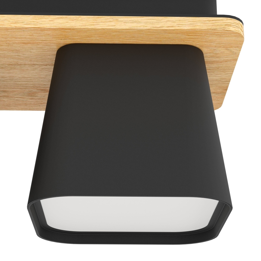 Eglo - Kattovalo 4xE27/40W/230V musta/ruskea