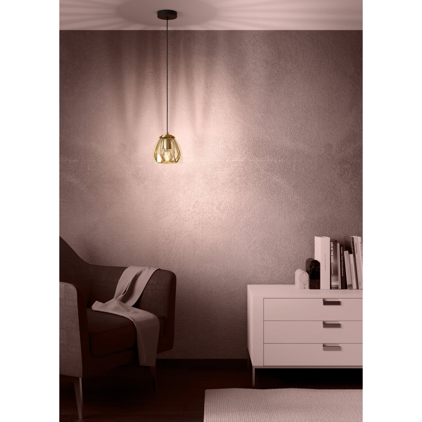 Eglo - Kattokruunu johdossa 1xE27/40W/230V kulta