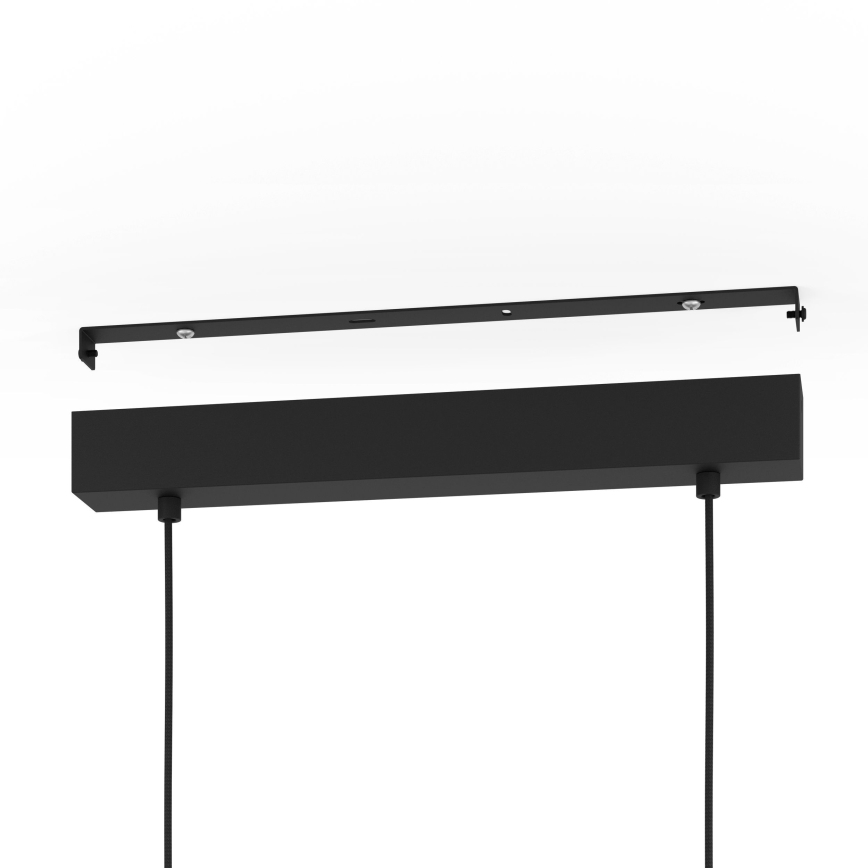 Eglo - Kattokruunu johdossa 3xE27/28W/230V musta