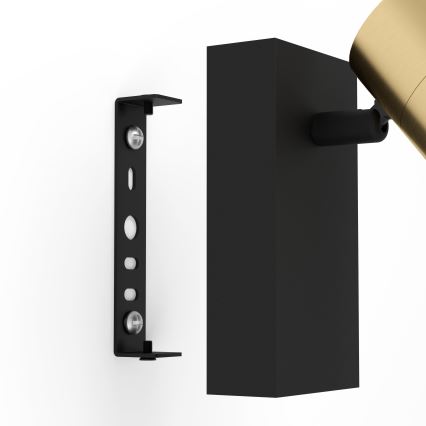 Eglo - LED-seinävalaisin 1xGU10/4,5W/230V 3000K musta/kulta