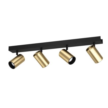 Eglo - LED-kohdevalaisin 4xGU10/4,5W/230V 3000K musta/kulta