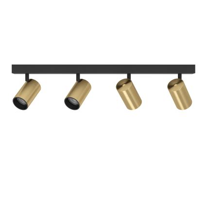 Eglo - LED-kohdevalaisin 4xGU10/4,5W/230V 3000K musta/kulta