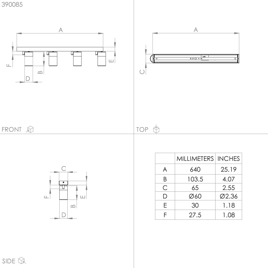 Eglo - LED-kohdevalaisin 4xGU10/4,5W/230V 3000K musta/kulta