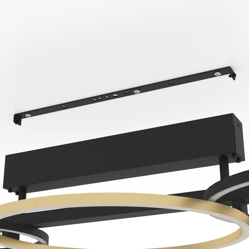 Eglo - LED-himmennyskattokruunu 2xLED/12,5W/230V + LED/15,5W 3000K musta