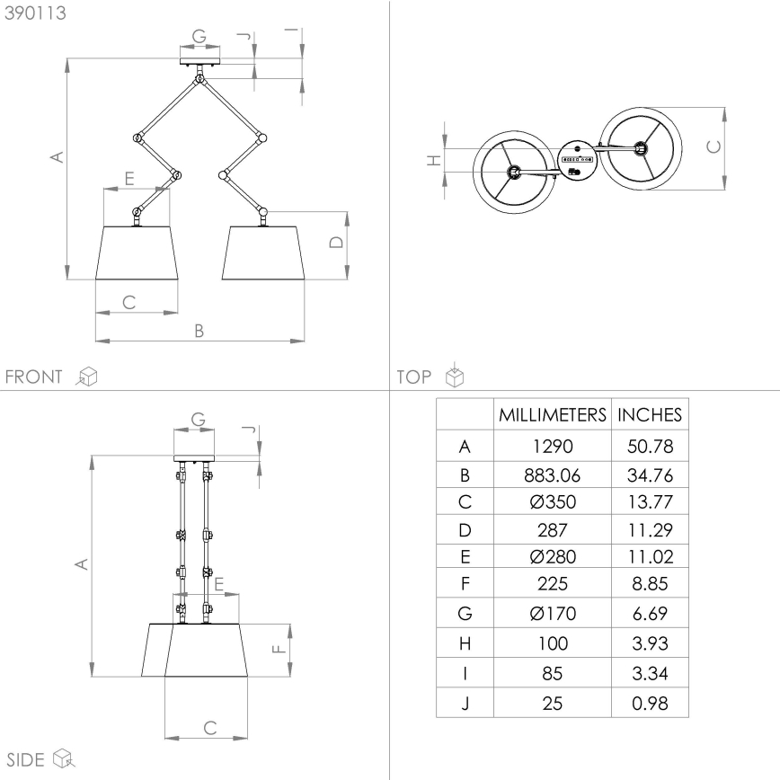 Eglo - Riippukattokruunu 2xE27/40W/230V musta