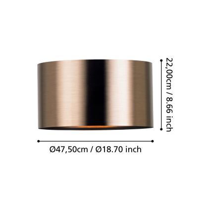 Eglo - Kattovalo 1xE27/25W/230V kupari