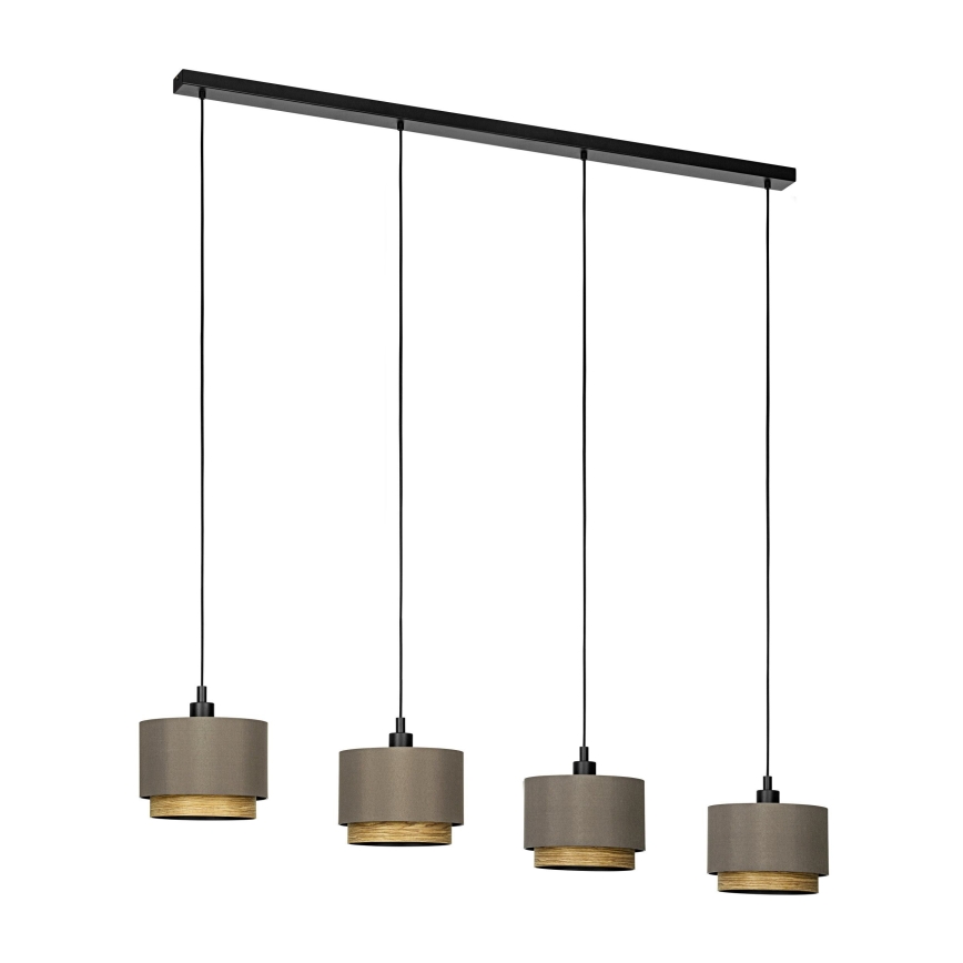 Eglo - Kattokruunu johdossa 4xE27/40W/230V ruskea