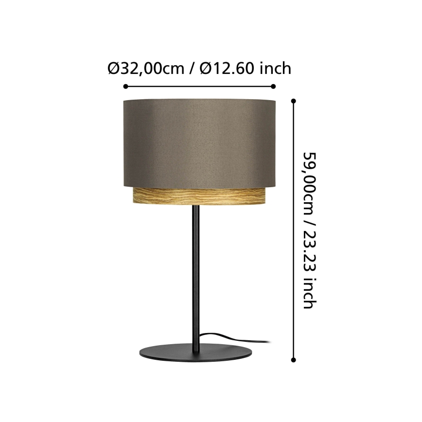 Eglo - Pöytävalaisin 1xE27/40W/230V ruskea