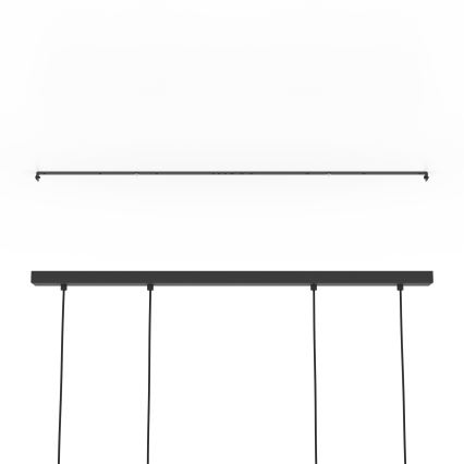 Eglo - Kattokruunu johdossa 4xE27/40W/230V musta/ruskea