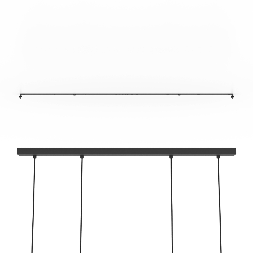 Eglo - Kattokruunu johdossa 4xE27/40W/230V musta/ruskea