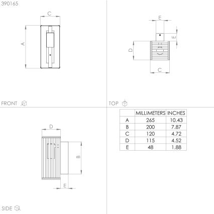 Eglo - Seinävalaisin 1xE27/40W/230V musta/ruskea
