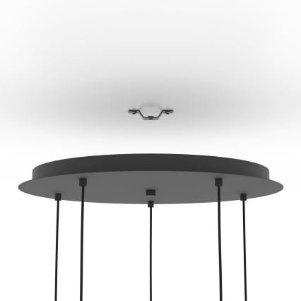 Eglo - Kattokruunu johdossa 5xE27/40W/230V musta/kulta