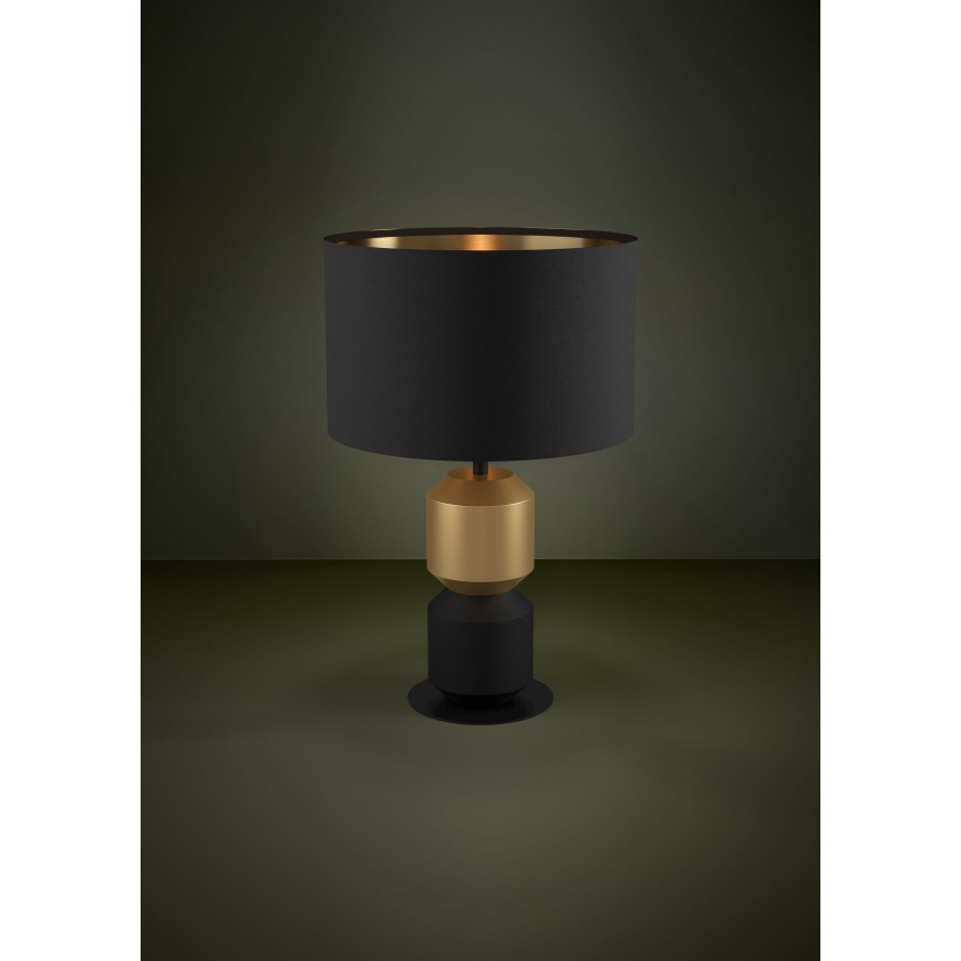 Eglo - Pöytävalaisin 1xE27/40W/230V musta/kulta