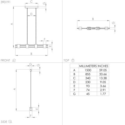 Eglo - Kattokruunu johdossa 4xE27/40W/230V musta/ruskea