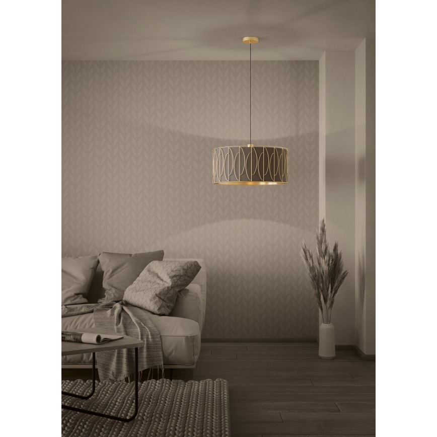 Eglo - Kattokruunu johdossa 1xE27/40W/230V kulta/ruskea