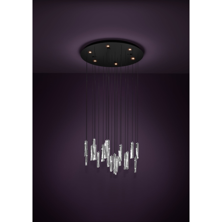 Eglo - Himmennettävä LED-kattokruunu johdossa 6xLED/4,2W/230V 3000K läpinäkyvä