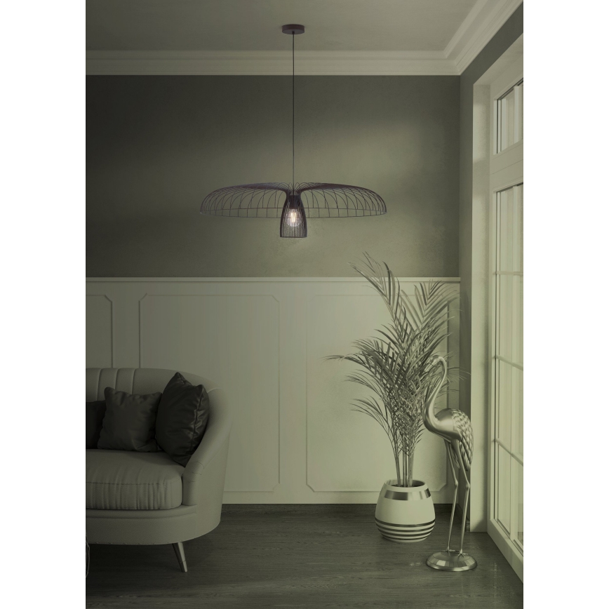 Eglo - Kattokruunu johdossa 1xE27/60W/230V halkaisija 98,5 cm musta