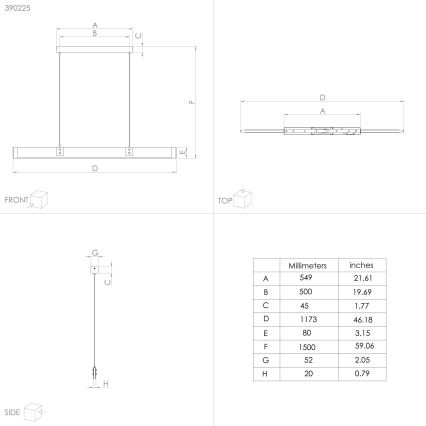Eglo - Himmennettävä LED-kattokruunu johdossa LED/28,8W/230V 3000K musta/ruskea