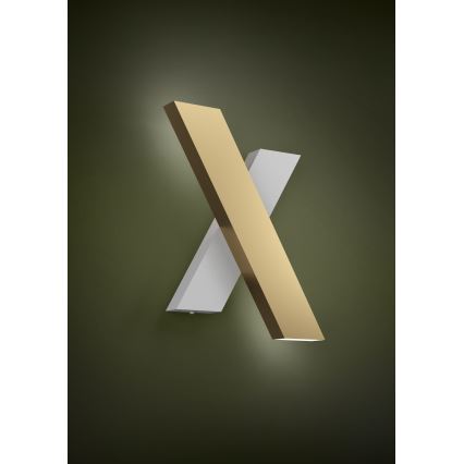 Eglo - LED-seinävalaisin 2xLED/5W/230V 3000K kulta/valkoinen