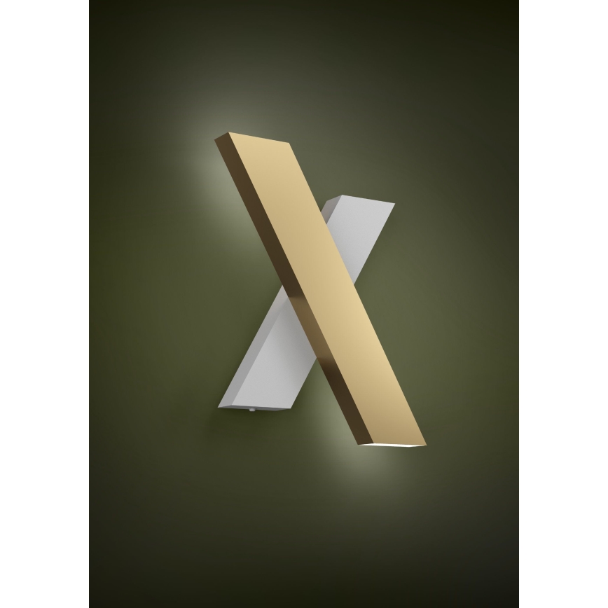 Eglo - LED-seinävalaisin 2xLED/5W/230V 3000K kulta/valkoinen