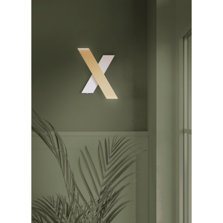 Eglo - LED-seinävalaisin 2xLED/5W/230V 3000K kulta/valkoinen