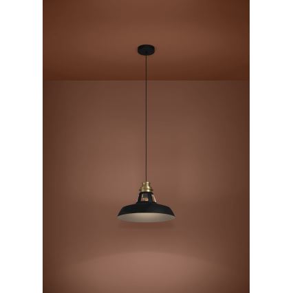 Eglo - Kattokruunu johdossa 1xE27/40W/230V musta/kulta