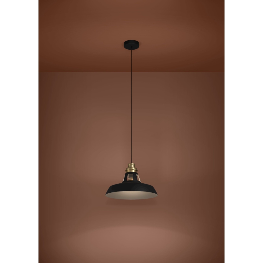 Eglo - Kattokruunu johdossa 1xE27/40W/230V musta/kulta