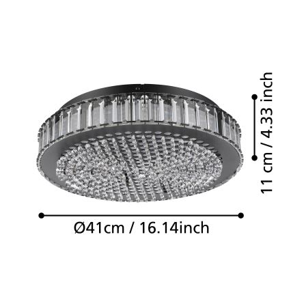 Eglo - Himmennettävä LED-kattovalaisin LED/23,5W/230V 4000K musta