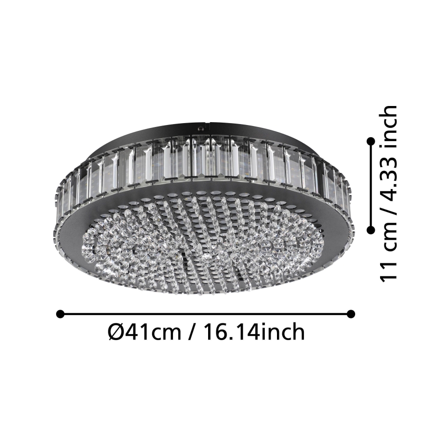 Eglo - Himmennettävä LED-kattovalaisin LED/23,5W/230V 4000K musta