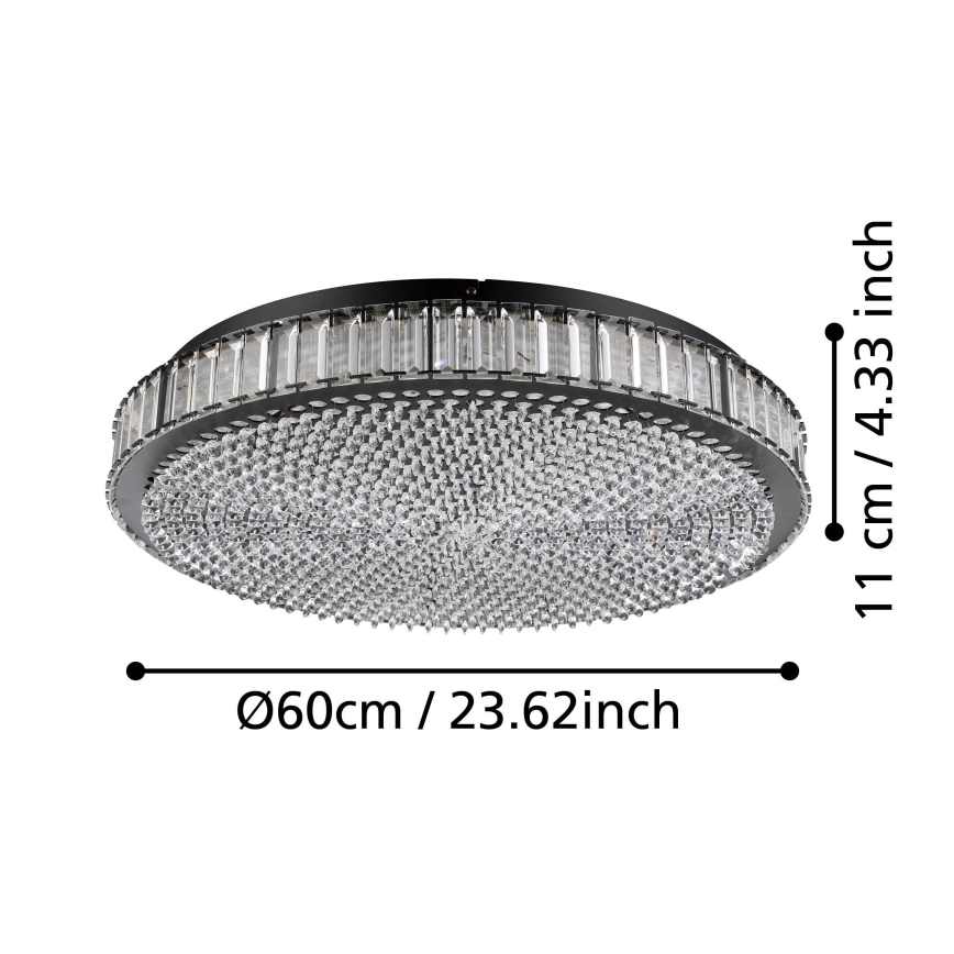 Eglo - Himmennettävä LED-kattovalaisin LED/52,4W/230V 4000K musta