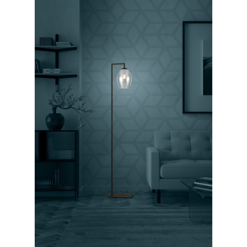 Eglo - Lattialamppu 1xE27/40W/230V savuinen