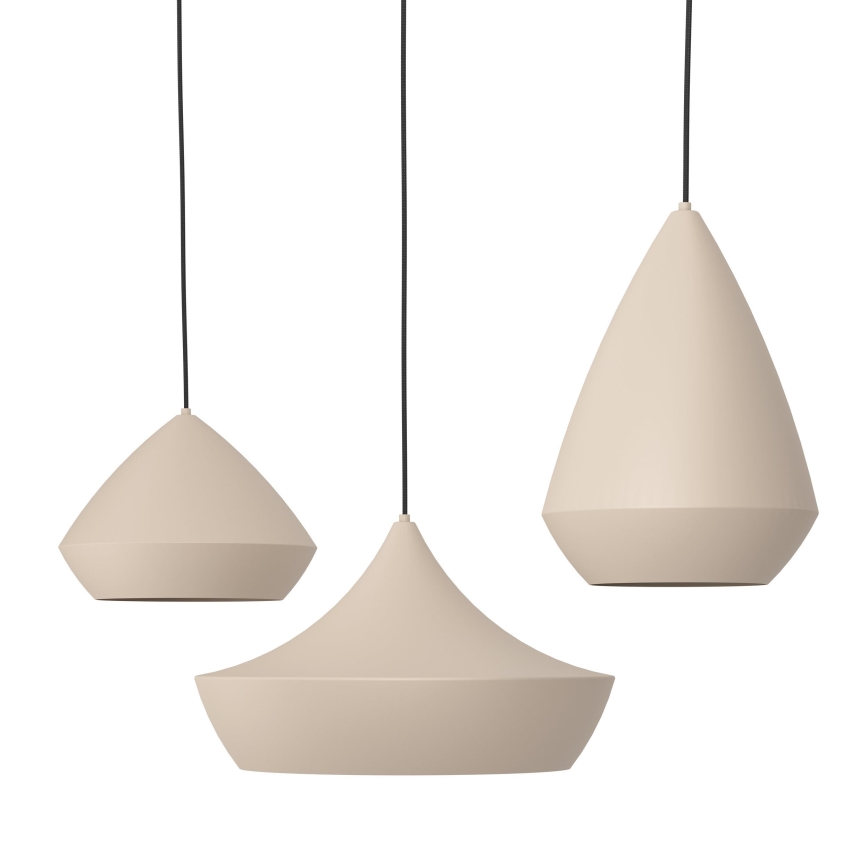 Eglo - Kattokruunu johdossa 3xE27/28W/230V beige