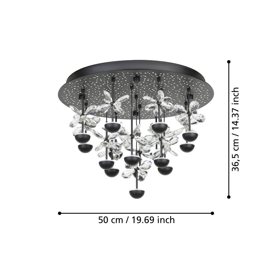 Eglo - Himmennettävä LED-kattovalaisin LED/27W/230V 3000K musta