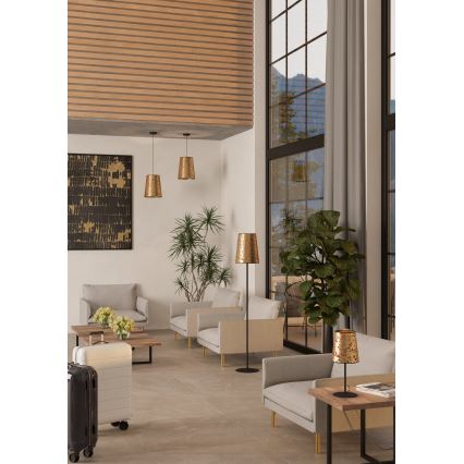 Eglo - Pöytävalaisin 1xE27/25W/230V kulta/vaaleanpunainen