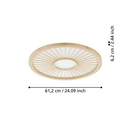 Eglo - Himmennettävä LED-kattovalaisin LED/36W/230V 4000K beige